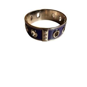 Coach Purple and Silver Bangle Bracelet